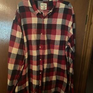 RedHead Casual Red and Black Button Down Shirt